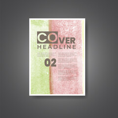 Cover template with watercolor background. Design for your cover, date, postcard, banner, logo.