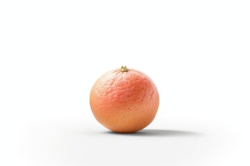 single orange fruit resting on a plain white background. Generative AI