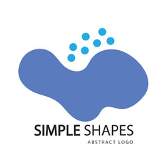 Abstract shapes, logo design on white background.
