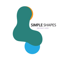Abstract shapes, logo design on white background.