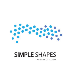 Abstract shapes, logo design on white background.