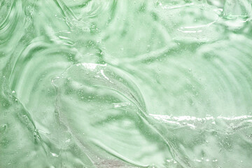 Liquid gel cosmetic smudge green - obrazy, fototapety, plakaty