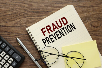 FRAUD PREVENTION . Business services metaphor and law enforcement concept for countermeasures to...
