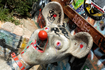 Ljubljana - Metelkova underground quarter in the Slvoenian capital city