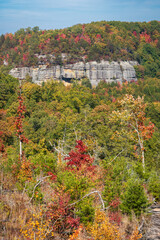 Fall Day at Natural Scenic Rock in Daniel Boone National Forest