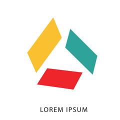  Abstract geometric triangle logo, vector triangles shape design.