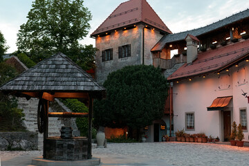 Main entrance of Bled castle in Slovenia