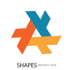  Abstract Modern illustration colorful logo abstract design, Vector art geometrical shapes element for identity, logotype or icon.