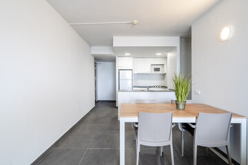 modern dining room with dining table