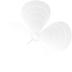 White Flower, Element of floral paper cut. Paper cut of flower shape. Icon of valentine day, gift, ornament, love and spring symbol. Illustration of floral.