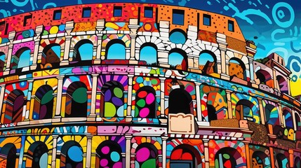 Generative AI-Enhanced Watercolor Art of the Colosseum: A Captivating Representation
