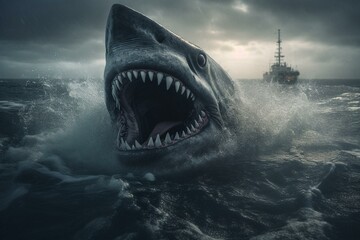 Attack of the megalodon. Generative AI