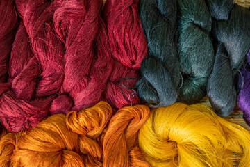 colorful wool yarn
