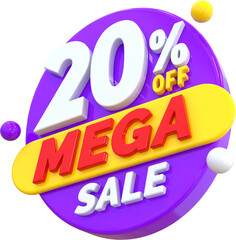 20 Percent Discount Mega Sale 