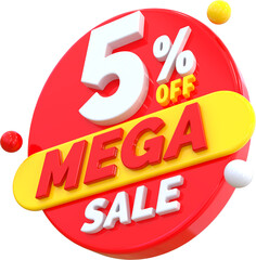 5 Percent Discount Mega Sale 