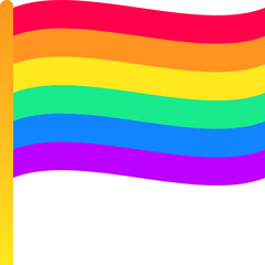 Rainbow flag LGBT flat icon. Modern vector illustration.
