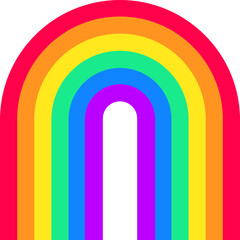 Rainbow flat icon, LGBTQ+ symbol. Modern vector illustration.