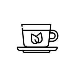 Tea Cup icon healthy, herbal for app web logo banner poster icon - SVG File