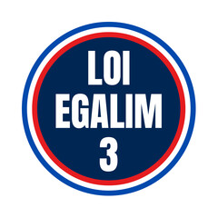Symbole loi Egalim 3 en France