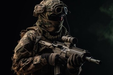 soldier with rifle Generated AI