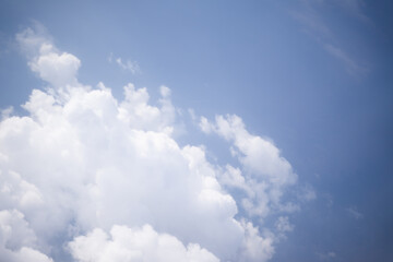 Beautiful white clouds in the blue sky blue gradient clouds soft white background beauty with clear clouds in the bright air bright turquoise landscape
