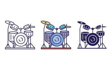 Drums Kit vector icon