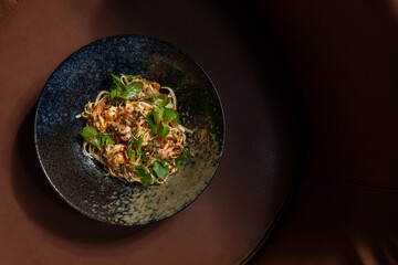 Noodles with seafood