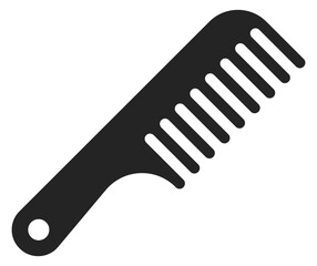 Obraz premium Hair comb icon. Black plastic brush symbol