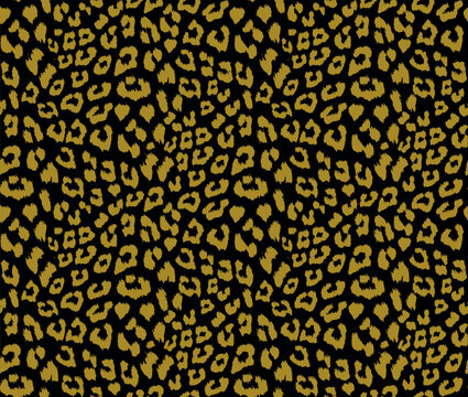 Seamless leopard fur pattern. Animal print background.