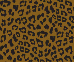 Seamless leopard fur pattern. Animal print background.