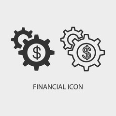Financial vector icon illustration sign