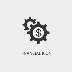 Financial vector icon illustration sign