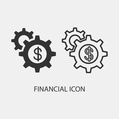 Financial vector icon illustration sign