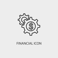 Financial vector icon illustration sign