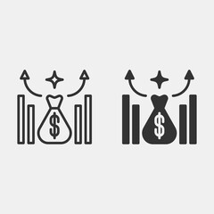 Funding vector icon illustration sign