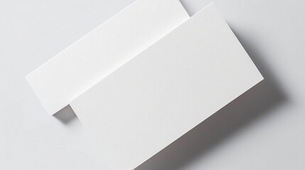 blank paper on a white table top view
