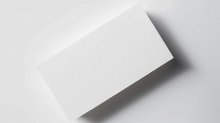 blank paper on a white table top view