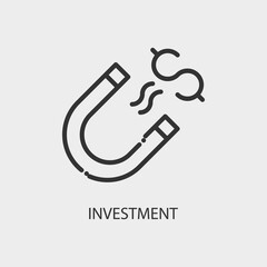 Investment vector icon illustration sign