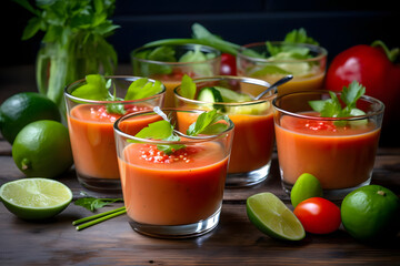 Gazpacho, a chilled soup made with tomatoes, cucumbers, and peppers, is a delicious way to cool down on a summer day