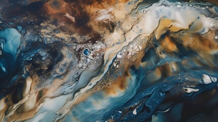 a marble wallpaper mixed with blue, gold, and white. generative AI