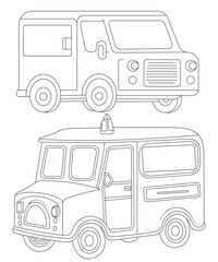 Set of transport icons drawing illustration hand drawn doodle