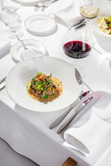 Beefsteak with chanterelle mushrooms