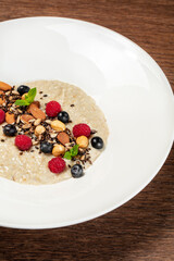 Oatmeal with nuts and berries
