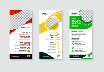 Modern business dl flyer or rack card design template