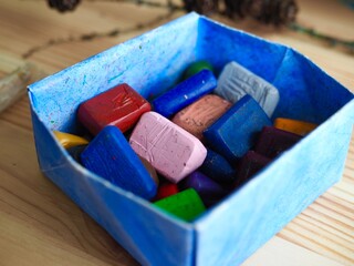 colour wax block crayons drawing waldorf education