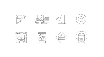 Set of Outline Icons for Web.