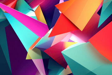 Abstract Quadrilaterals corners and hard edges colourful