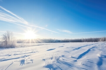 Fototapeta na wymiar Beauty clear cloudy in sunshine calm bright winter
