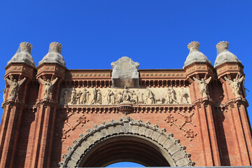 Vista del arco del Triunfo de Barcelona