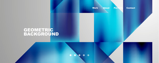 Trendy minimal geometric composition abstract background. Triangle fluid bright colors backdrop. Vector Illustration For Wallpaper, Banner, Background, Card, Book Illustration, landing page